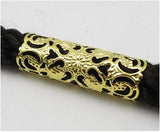 Large Gold Filigree Adjustable Dreadlock Hair Cuffs (AL-623) x 1 Cuff