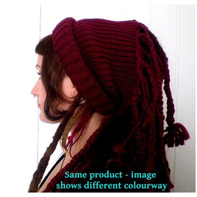 Dreadz Ribbed Open Top Dreadfall Beanie Hat (AL)