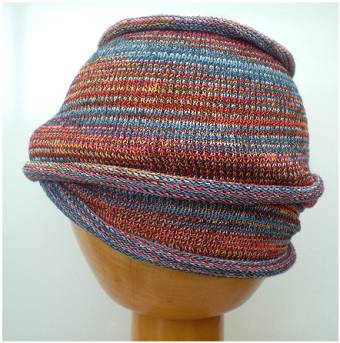 Dreadz Fair Trade Multi Colour Tribal Dreadlock Headwrap/Headband (Rust/Blue) (GR_31)