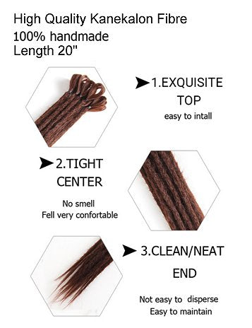 Dreadlock Synthetic Single Ended Dread Extensions