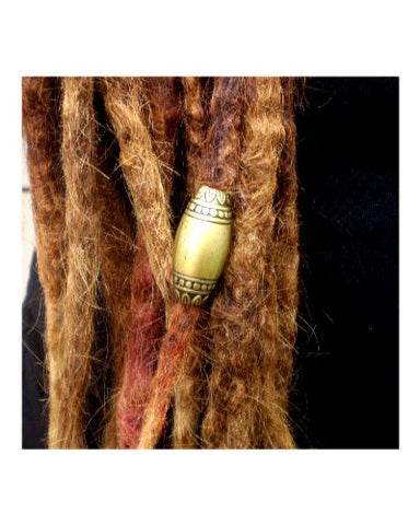 Dreadz Tribal Bronze Large Hair Beads (5.5mm Hole) x 1 Bead