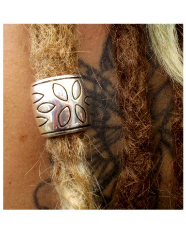 Dreadz Silver Massive Hole Acrylic Hair Beads (15mm Hole) x 1 Bead