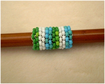 Handmade Peyote Stitch Beaded Dreadlock Sleeve/Cuff (7mm Hole) x 1 (PY-06)