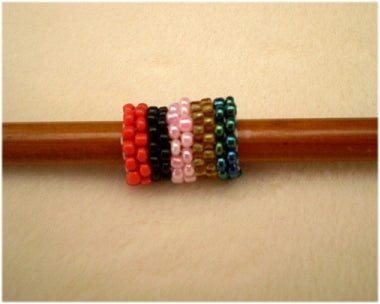 Handmade Peyote Stitch Beaded Dreadlock Sleeve/Cuff (7mm Hole) x 1 (PY-09)