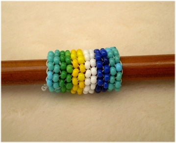 Handmade Peyote Stitch Beaded Dreadlock Sleeve/Cuff (7mm Hole) x 1 (PY-11)