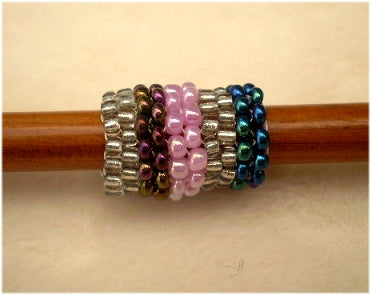 Handmade Peyote Stitch Beaded Dreadlock Sleeve/Cuff (7mm Hole) x 1 (PY-14)