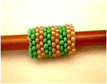 Handmade Peyote Stitch Beaded Dreadlock Sleeve/Cuff (7mm Hole) x 1 (PY-15)