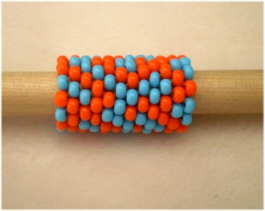Handmade Peyote Stitch Beaded Dreadlock Sleeve/Cuff (11-12mm Hole) x 1 (PY-208)