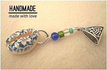Dreadz Silver Bail Shell Dangle Dreadlock Hair Bead (5mm Hole) (SH-7) x 1