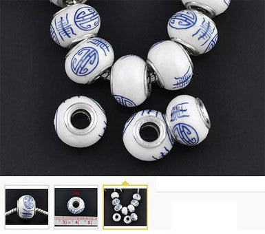Dreadz Chinese Ceramic Dreadlock Hair Beads (5mm Hole) x 3