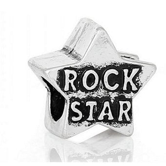 Dreadz Silver ROCK STAR Hair Beads (5.2mm Hole) x 1 Bead