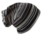 Dreadz 3-in-1 Multi-Function Tubular Beanie/Headwrap/Neckwarmer (Brown/Grey Stripes)