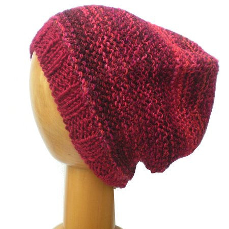 Dreadz Multi Coloured Slouchy Ribbed Brim Beanie Hat (Colour #9113)