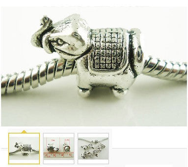Dreadz Silver Elephant Dreadlock Hair Beads (5mm Hole) x 1 Bead