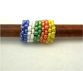 Handmade Peyote Stitch Beaded Dreadlock Sleeve (7mm Hole) x 1 (#0020)