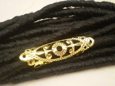 Dreadz Large Gold Filigree Adjustable Dreadlock Hair Cuff (15mm Hole) (PK-01) x 1 - view 02