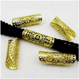 Large Gold Filigree Adjustable Dreadlock Hair Cuffs (AL-621) x 1 Cuff