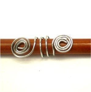 Dreadz Silver Spiral Dreadlock Hair Beads (6mm Hole) (#19) x 1 Bead