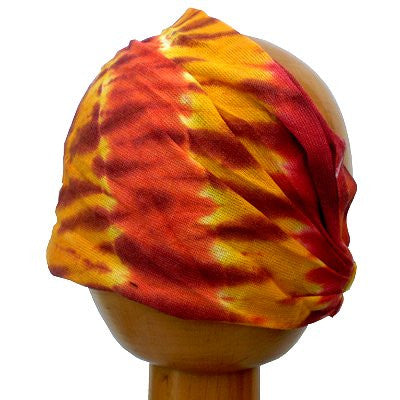 Dreadz Boho Tie Dye Headband/Headwrap (Oranges)