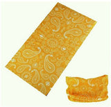 12 in 1 Paisley Multi-Function Tubular Headband / Headwear (Yellow)