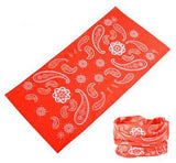 Dreadz 12 in 1 Multi-Function Tubular Headband / Headwear (Red/White Paisley)