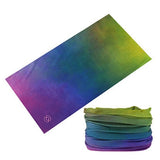 12 in 1 Tie Dye Multi-Function Tubular Headband / Headwear (Blue/Purple/Green)