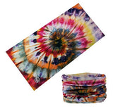 12 in 1 Tie Dye Multi-Function Tubular Headband / Headwear (Dark Multi)