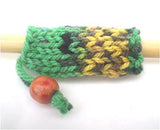 Dreadz Hand-Made Knitted Lock Sleeve x 1 (#20) Green Tribal