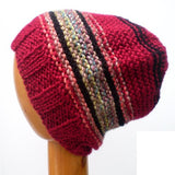 Dreadz Multi Coloured Slouchy Ribbed Brim Beanie Hat (Colour #207)
