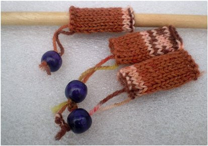 Dreadz Hand-Made Knitted Lock Sleeve x 1 (#208) Brown/Cream