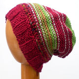 Dreadz Multi Coloured Slouchy Ribbed Brim Beanie Hat (Colour #208)