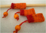 Dreadz Hand-Made Knitted Lock Sleeve x 1 (#212) Orange/Red