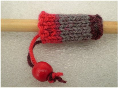 Dreadz Hand-Made Knitted Lock Sleeve x 1 (#216) Red/Grey