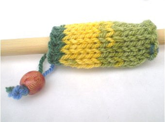 Dreadz Hand-Made Knitted Lock Sleeve x 1 (#22) Green/Yellow