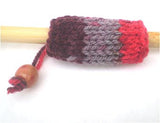 Dreadz Hand-Made Knitted Lock Sleeve x 1 (#28) Red/Grey