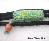 Dreadz Hand-Made Knitted Lock Sleeve x 1 (#36) Aqua Lime Mix