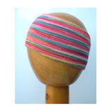 Dreadz Fair Trade Multi Coloured Striped Headband in Rainbow colours