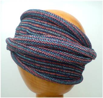 Dreadz Fair Trade Multi Colour Tribal Headwrap Headband in Blues and Orange colours