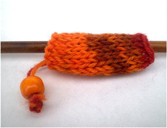 Dreadz Hand-Made Knitted Lock Sleeve x 1 (#93) Orange/Brown