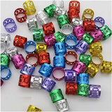 Dreadz Adjustable Multi-Coloured Dreadlock Hair Cuff (9mm Hole) x 7 Cuffs