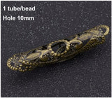 Dreadz Bronze Tibetan Carved Dreadlock Hair Tube / Hair Bead (10mm Hole) (AL-34B) x 1 Bead