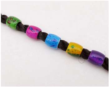 Dreadz Acrylic Splatter Dreadlock Hair Beads (7mm Hole) (AL-54) x 6 Bead Pack