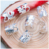 Dreadz Adjustable Silver Dreadlock Hair Cuffs (AL-DD8) (Hole 7-9mm) x 2 Cuffs