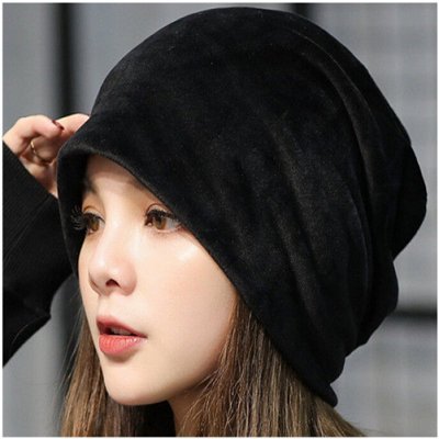 Dreadz Velvet Beanie Hat (Black)