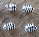 Dreadz Silver Snake Hair Beads (5mm Hole) x 2 Beads