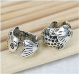 Dreadz Silver Fish Hair Cuffs / Beads (7.5mm Hole) x 1 Bead