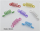 Dreadz Gold Spiral Dreadlock Hair Beads (8mm Hole) x 1 Bead