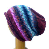Dreadz Rolled Brim Slouchy Beanie Hat AW_19_02 (Brown/Multi)
