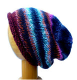 Dreadz Rolled Brim Slouchy Beanie Hat AW_19_03 (Brown/Multi)