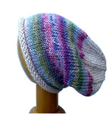 Dreadz Rolled Brim Slouchy Beanie Hat AW_19_05 (Cream/Multi)